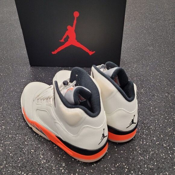 Nike Air Jordan 5 Retro Shattered Backboard Men's Size 8 Sail Orange DC1060-100 - Picture 4 of 8